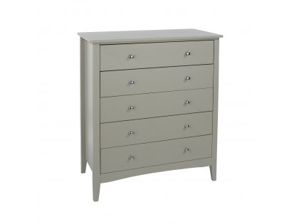 Core Como Light Grey 5 Drawer Chest of Drawers (Flat Packed)