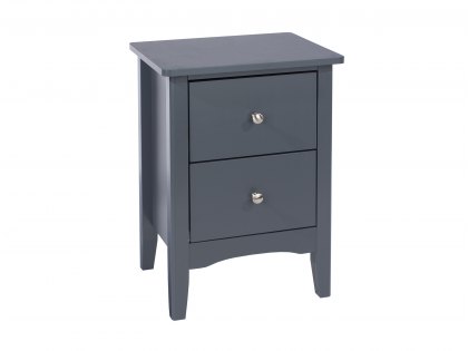 Core Como Midnight Blue 2 Drawer Bedside Cabinet (Flat Packed)