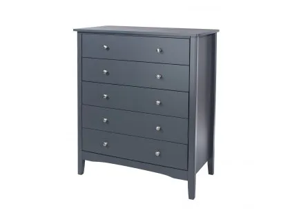 Core Como Midnight Blue 5 Drawer Chest of Drawers