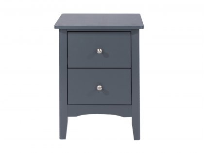 Core Como Midnight Blue 2 Drawer Bedside Cabinet (Flat Packed)