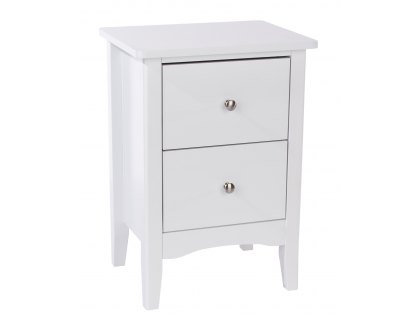 Core Como White 2 Drawer Bedside Cabinet (Flat Packed)