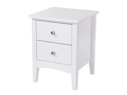 Core Como White 2 Petite Drawer Bedside Table