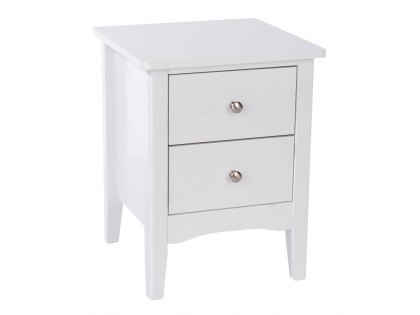 Core Como White 2 Petite Drawer Bedside Cabinet (Flat Packed)