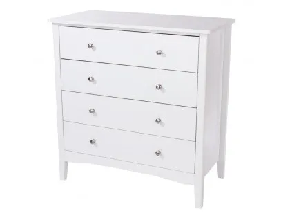 Core Como White 4 Drawer Chest of Drawers