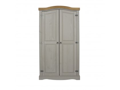 Core Corona Grey and Pine 2 Door Wardrobe (Flat Packed)