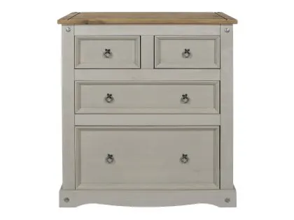 Core Corona Grey and Pine 2+2 Drawer Chest of Drawers