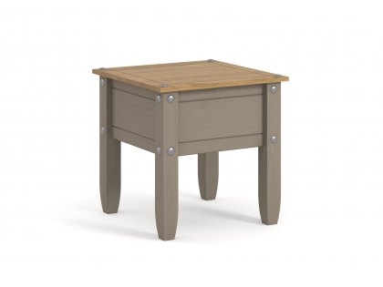Core Corona Grey and Pine Lamp Table (Flat Packed)