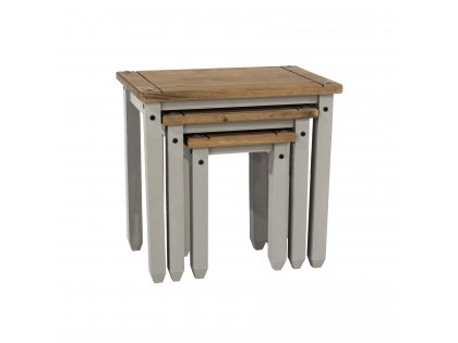 Core Corona Grey and Pine Nest of Tables (Flat Packed)
