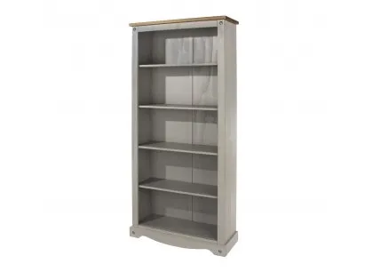 Core Corona Grey and Pine Tall Bookcase