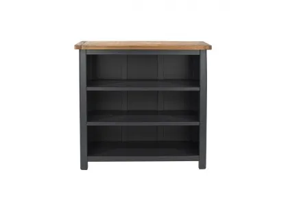 Core Dunkeld Midnight Blue and Oak Low Bookcase
