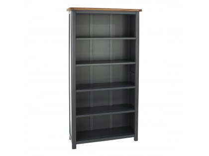 Core Dunkeld Midnight Blue and Oak Tall Bookcase  (Flat Packed)