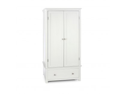 Core Nairn White 2 Door, 1 Drawer Wardrobe (Flat Packed)