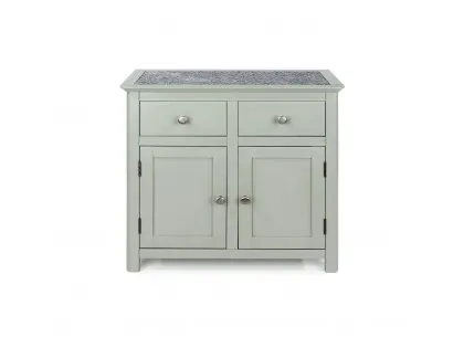 Core Perth Grey Painted with Grey Stone Inset 2 Door 2 Drawer Sideboard