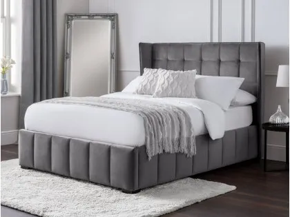 Julian Bowen Gatsby Light Grey Fabric Bed Frame Julian Bowen Gatsby Light Grey Fabric Bed Frame