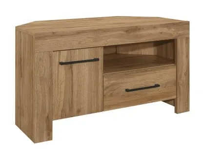 Birlea Compton Oak 1 Door 1 Drawer Corner TV Cabinet