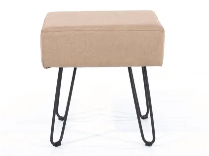 Core Soft Furnishings Sand Fabric Rectangular Stool