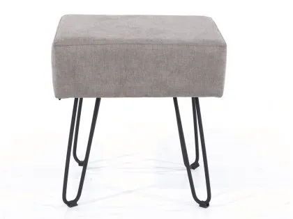 Core Soft Furnishings Grey Fabric Rectangular Stool