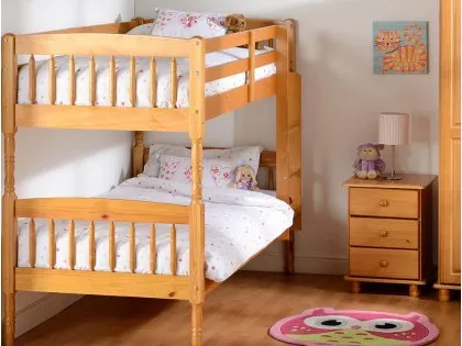 Seconique Albany 3ft Antique Pine Wooden Bunk Bed Frame