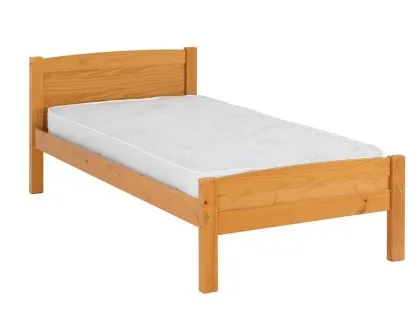 Seconique Amber 3ft Single Antique Pine Wooden Bed Frame