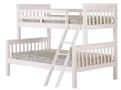 Seconique Neptune 3ft plus 4ft White Wooden Bunk Bed Frame