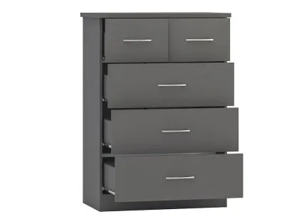 Seconique Nevada Matt Grey 3+2 Drawer Chest of Drawers