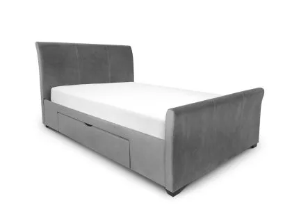 Julian Bowen Capri 6ft Super King Size Dark Grey Fabric 2 Drawer Bed Frame