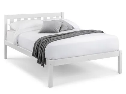 Julian Bowen Luna 4ft6 Double Surf White Wooden Bed Frame