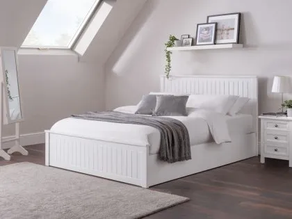 Julian Bowen Maine Surf White Wooden Ottoman Bed Frame Julian Bowen Maine Surf White Wooden Ottoman Bed Frame