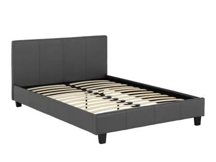 Seconique Prado 5ft King Size Grey Faux Leather Bed Frame