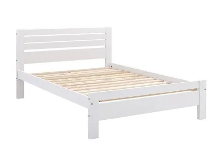 Seconique Toledo 4ft6 Double White Wooden Bed Frame