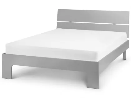 Julian Bowen Manhattan 5ft King Size Grey High Gloss Bed Frame