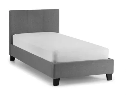 Julian Bowen Rialto 3ft Single Grey Linen Fabric Bed Frame