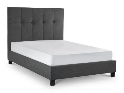 Julian Bowen Sorrento 6ft Super King Size Slate Grey Linen Fabric Bed Frame