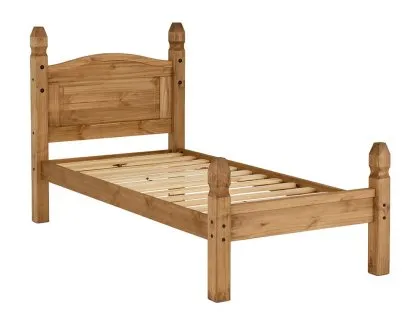 Seconique Corona 3ft Single Wax Pine Wooden Bed Frame (Low Footend)