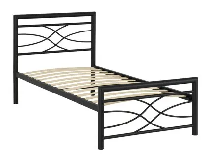 Seconique Kelly 3ft Single Black Metal Bed Frame