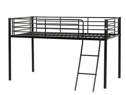 Seconique Kora 3ft Single Black Metal Mid Sleeper Bed Frame