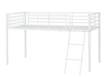 Seconique Kora 3ft Single White Metal Mid Sleeper Bed Frame