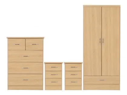 Seconique Nevada Sonoma Oak 4 Piece Furniture Package