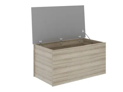 Seconique Nevada Grey Gloss and Oak Blanket Box