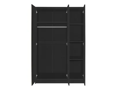 Seconique Malvern Black 3 Door Triple Wardrobe
