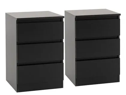 Seconique Malvern Black 4 Piece Bedroom Furniture Package