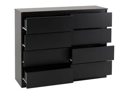 Seconique Malvern Black 4+4 Drawer Chest of Drawers