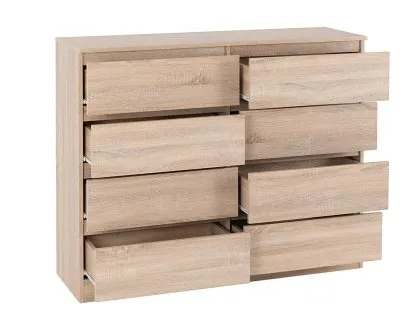 Seconique Malvern Sonoma Oak 4+4 Drawer Chest of Drawers