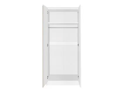 Seconique Malvern White 2 Door Double Wardrobe