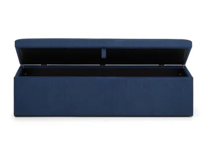 Julian Bowen Sorrento Blue Linen Fabric Blanket Box