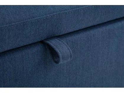 Julian Bowen Sorrento Blue Linen Fabric Blanket Box Julian Bowen Sorrento Blue Linen Fabric Blanket Box