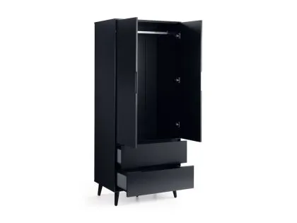 Julian Bowen Alicia Anthracite 2 Door 2 Drawer Wardrobe