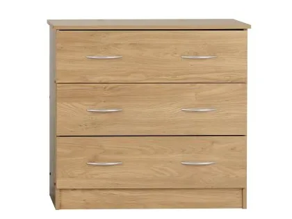 Seconique Bellingham Oak 3 Drawer Chest of Drawers