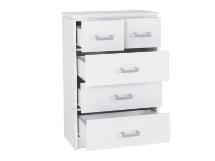 Seconique Charles White 3+2 Drawer Chest of Drawers