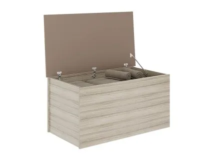 Seconique Nevada Oyster Gloss and Oak Blanket Box